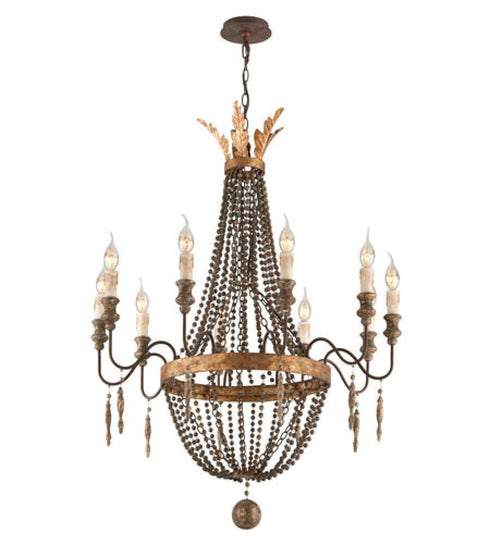 Troy Delacroix 10 Light Chandelier Medium Model: F3536