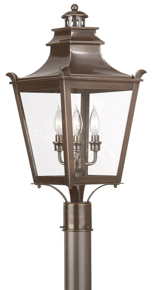 Troy Dorchester 3 Light Post Lantern Medium Model: P9496-BRZ