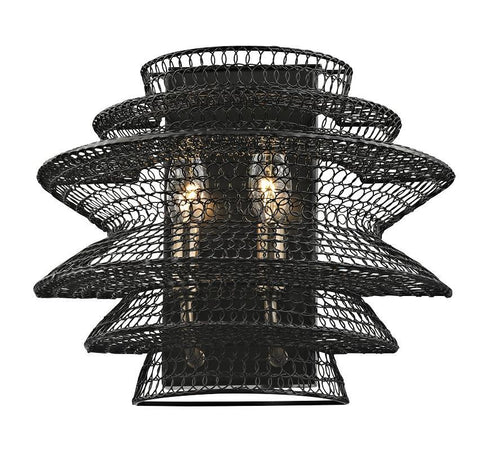 Troy Kokoro 2 Light Wall Sconce Model: B6012-SBK