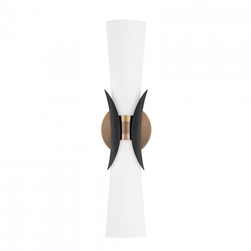 Troy Muncie 2 Light Wall Sconce Model: B2102-PBR/SBK