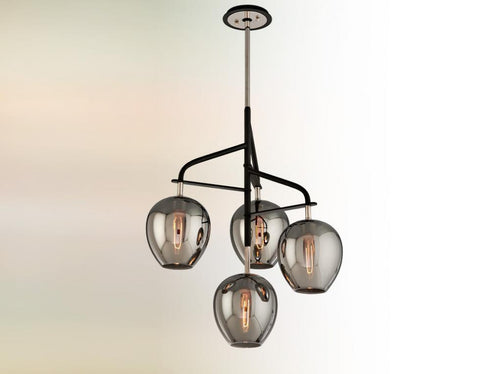 Troy Odyssey 4 Light Pendant Small Model: F4295-TBK/PN