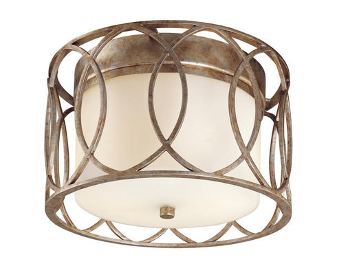 Troy Sausalito 2 Light Ceiling Flush Silver Gold Model: C1280SG