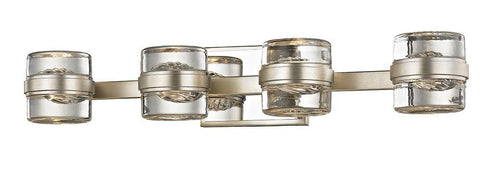 Troy Splash 4 Light Wall Bath Silver Leaf Model: B5694