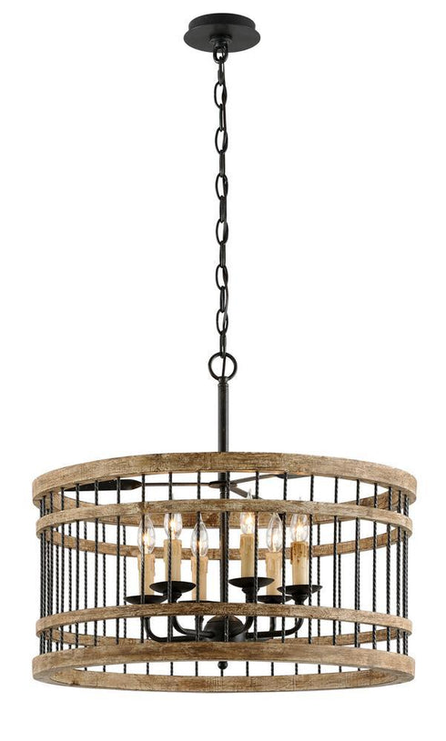 Troy Vineyard 6 Light Pendant Dining Model: F4858