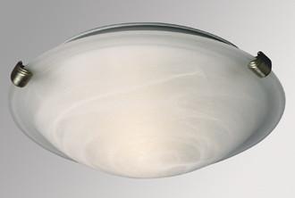 Two Light Alabaster Glass Flushmount