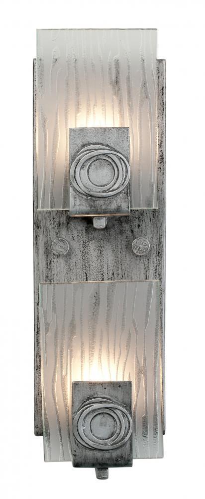 Varaluz Polar 2 Light Vertical Bath Blackened Model: 182W02