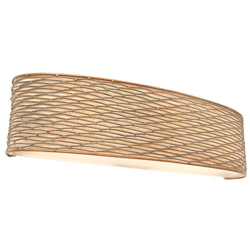 Varaluz Flow 3 Light Bath W Fabric Shade Hammered Model: 241B03HO