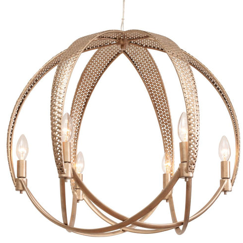 Varaluz 244P06SL Casablanca 6-lt Orb Pendant