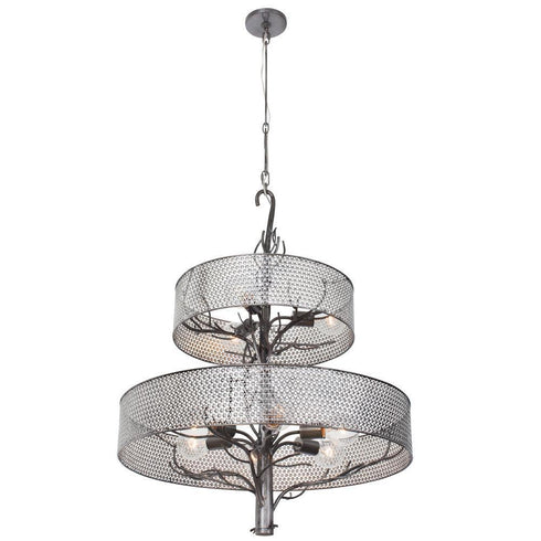 Varaluz 245C09SL Treefold 9-lt 2-tier Chandelier