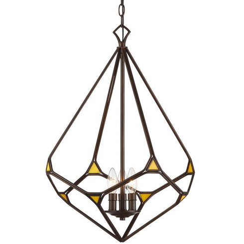 Varaluz 298P03B Gemma Stone 3-lt Teardrop Pendant