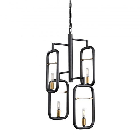 Varaluz Bar None 4 Light Pendant Aged Gol Rustic Model: 327P04AGRB