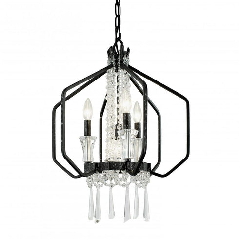 Varaluz Barcelona 4 Light Crystal Pendant Onyx Model: 270P04OX