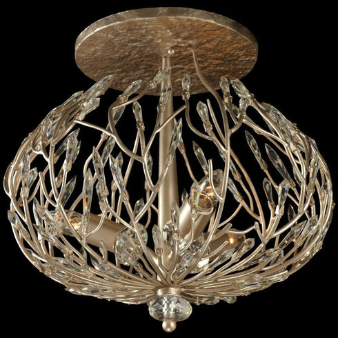 Varaluz Bask 3 Light Crystal Ceiling Mount Gold Model: 271S03GD