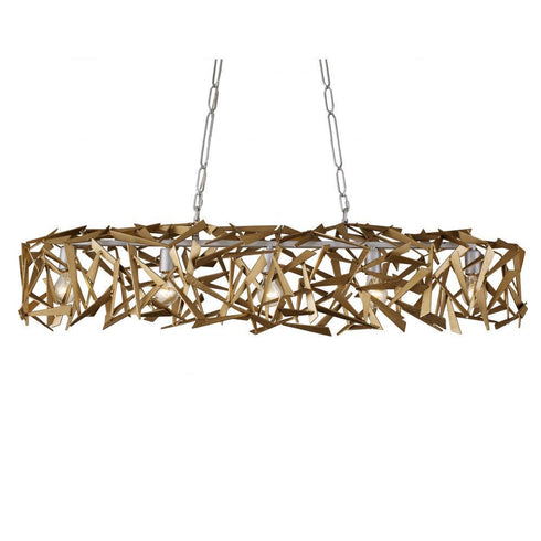 Varaluz Bermuda 5 Light Linear Pendant Silve Model: 286N05SICM