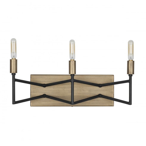 Varaluz Bodie 3 Light Bath Havana Gol Carbon Model: 314B03HGCB