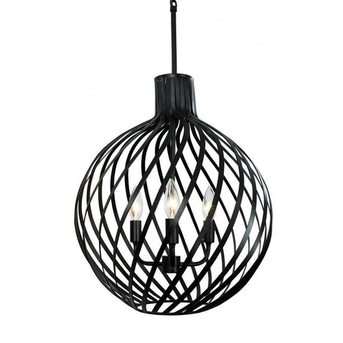 Varaluz Bronwyn 3 Light Pendant Black Model: 338P03BL