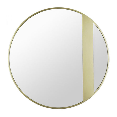 Varaluz Cadet 30 In Round Accent Mirror In Gold Model: 4DMI0116