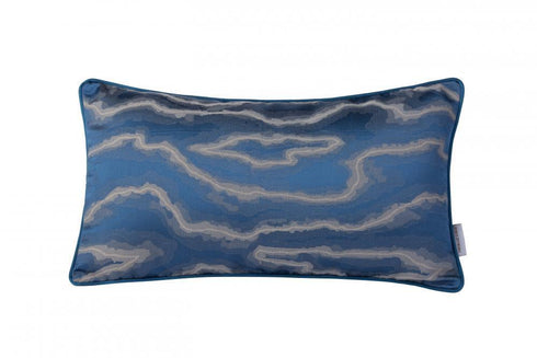 Varaluz Casa Blue And Silver Fluid Lumbar Throw Pillow Model: 426A11