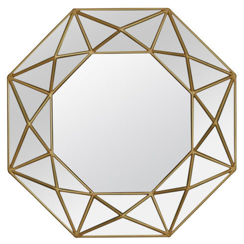 Varaluz Casa Geo Octagonal Accent Mirror Aged Gold Model: 408A02