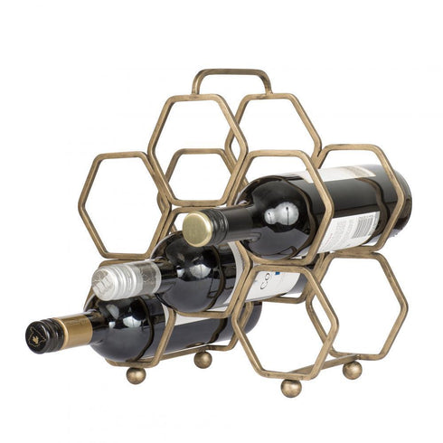 Varaluz Casa Hexagonal Wine Rack Havana Gold Model: 404A10HG