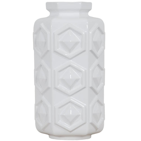 Varaluz Casa Large Hex Vase White Model: 414A02WH