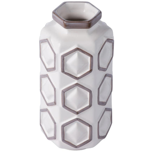 Varaluz Casa Large Hex Vase White Model: 414A02WH