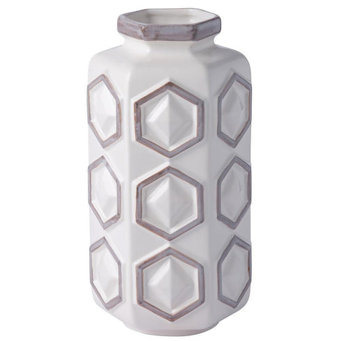 Varaluz Casa Small Hex Vase White Model: 414A01WH