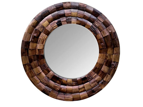 Varaluz Casa Wine Country Reclaimed Wood Circular Mirror Model: 405A10