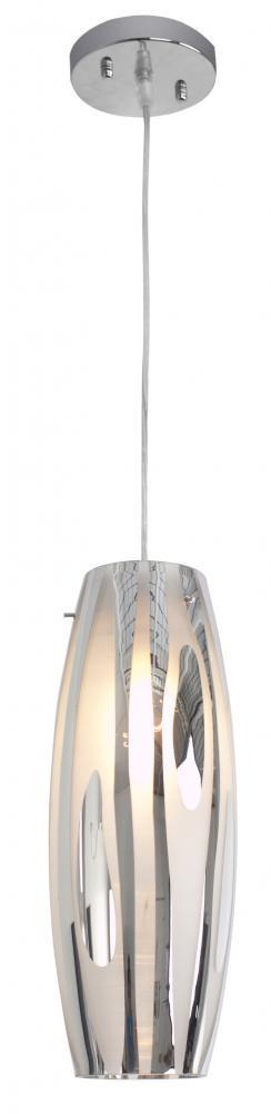 Varaluz Chroman Empire 1 Light Mini Pendant Chrome Model: AC1070