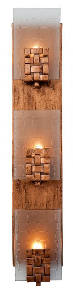 Varaluz Dreamweaver 3 Light Vertical Bath Blackened Model: 180W03