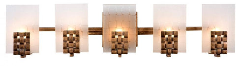 Varaluz Dreamweaver 5 Light Bath Blackened Copper Model: 180B05
