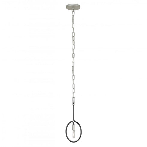 Varaluz Eliptico 1 Light Mini Pendant Silverad Model: 316M01SOBL