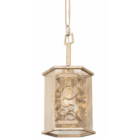 Varaluz Fascination 1 Light Hex Mini Pendant Zen Model: 293M01ZG