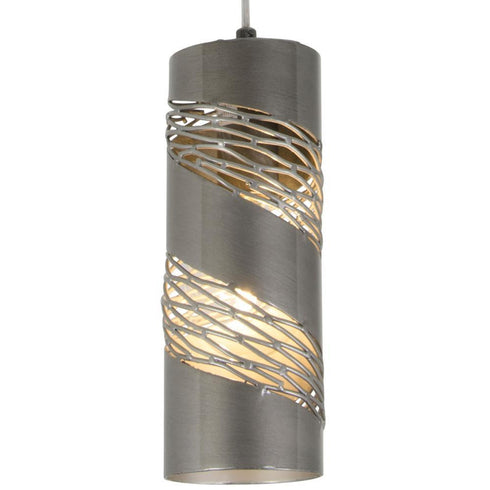 Varaluz Flow 1 Light Small Cylinder Mini Pendant Model: 240M01SSL