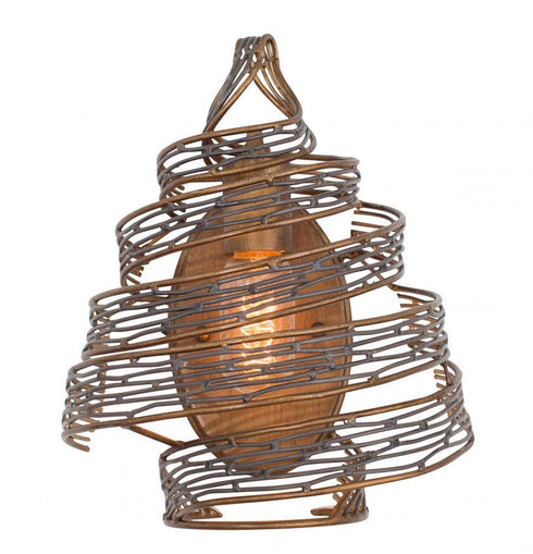Varaluz Flow 1 Light Twist Sconce Hammered Ore Model: 247W01HO