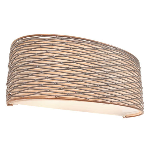 Varaluz Flow 2 Light Bath Fabric Shade Hammered Ore Model: 241B02HO