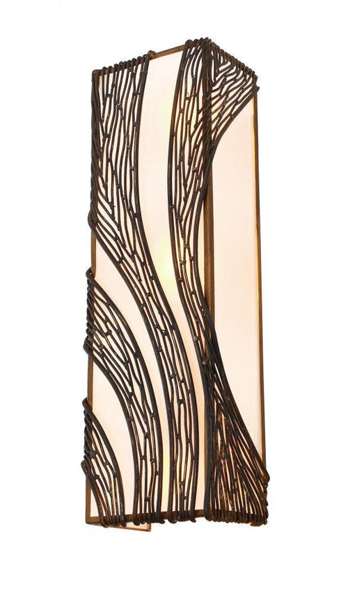Varaluz Flow 3 Light Vertical Sconce Hammered Ore Model: 240W03HO
