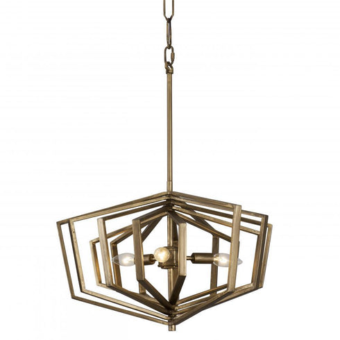 Varaluz Gymnast 3 Light Pendant Havana Gold Model: 262P03HG
