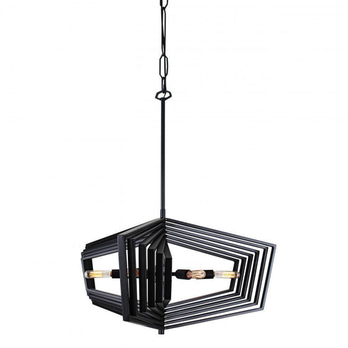 Varaluz Gymnast 6 Light Pendant Black Model: 262P06BL