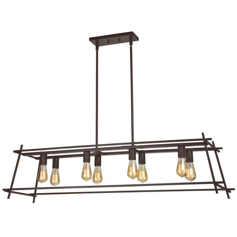Varaluz Hashtag 8 Light Linear Pendant Warm Bronze Model: AC1560
