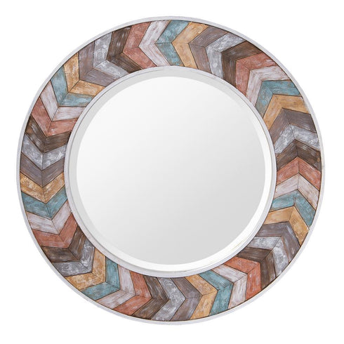 Varaluz Jemma Waxed Colorful Chevron Wood Round Model: 4DMI0126