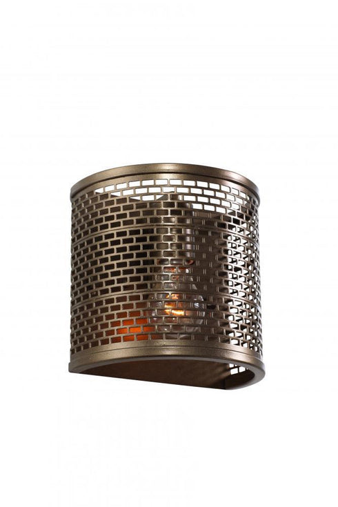Varaluz Lit Mesh Test 1 Light Sconce New Bronze Model: 231W01NB
