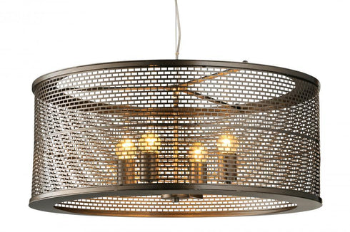 Varaluz Lit Mesh Test 4 Light Drum Pendant New Model: 231P04NB