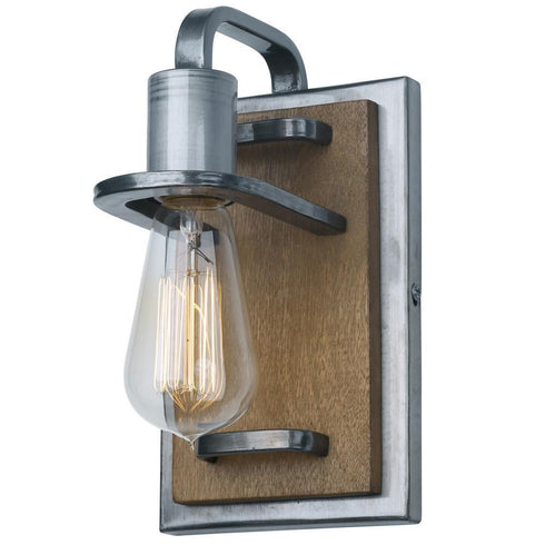 Varaluz Lofty 1 Light Bath Stee Wheat Model: 268B01SLW