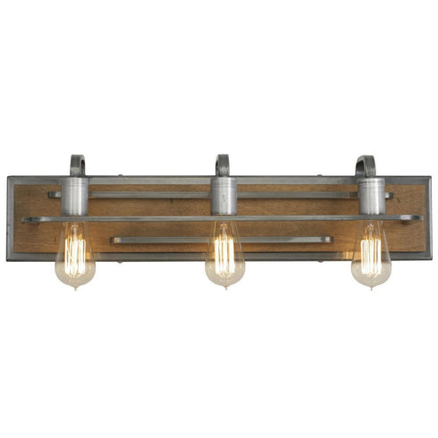Varaluz Lofty 3 Light Bath Stee Wheat Model: 268B03SLW