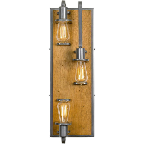 Varaluz Lofty 3 Light Sconce Stee Wheat Model: 268W03SLW