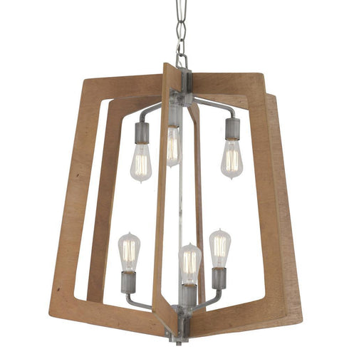 Varaluz Lofty 6 Light 2 Tier Foyer Chandelier Stee Model: 268F06SLW