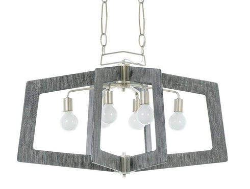 Varaluz Lofty 6 Light Linear Silverad Gray Wood Model: 268N06SOG