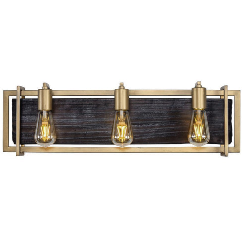 Varaluz Madeira 3 Light Bath Rustic Gold Model: 294B03RG