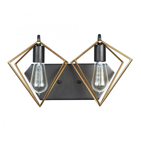 Varaluz Metropolis 2 Light Bath Antique Gol Rustic Model: 261B02AGRB